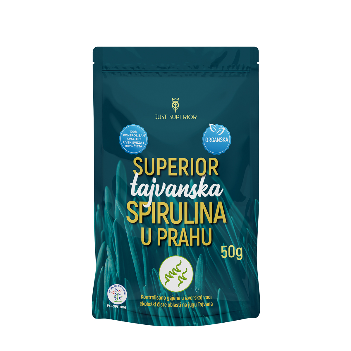 Superior Tajvanska Spirulina U Prahu Organik 50g 1111111111723